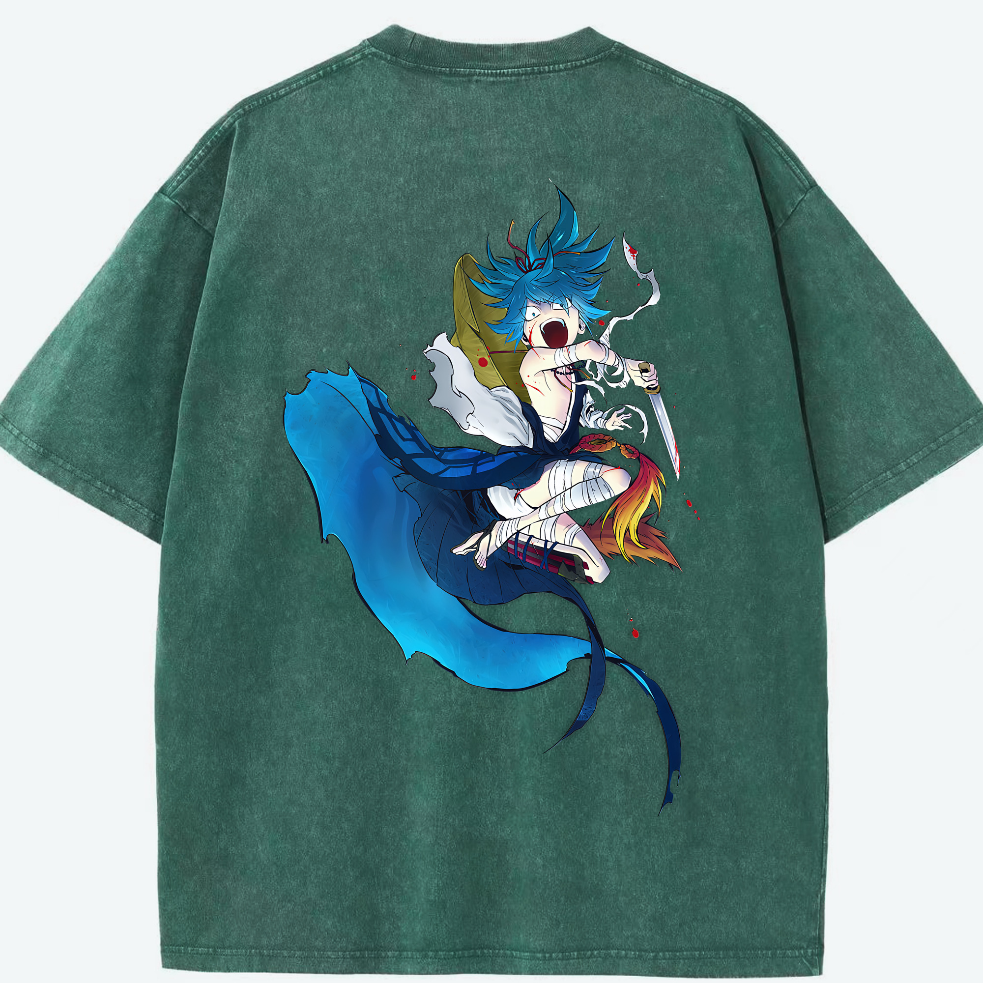 （画像用） 刀剣乱舞 Touken Ranbu 綿100% ヴィンテージ風 半袖Tシャツ（背面プリント）